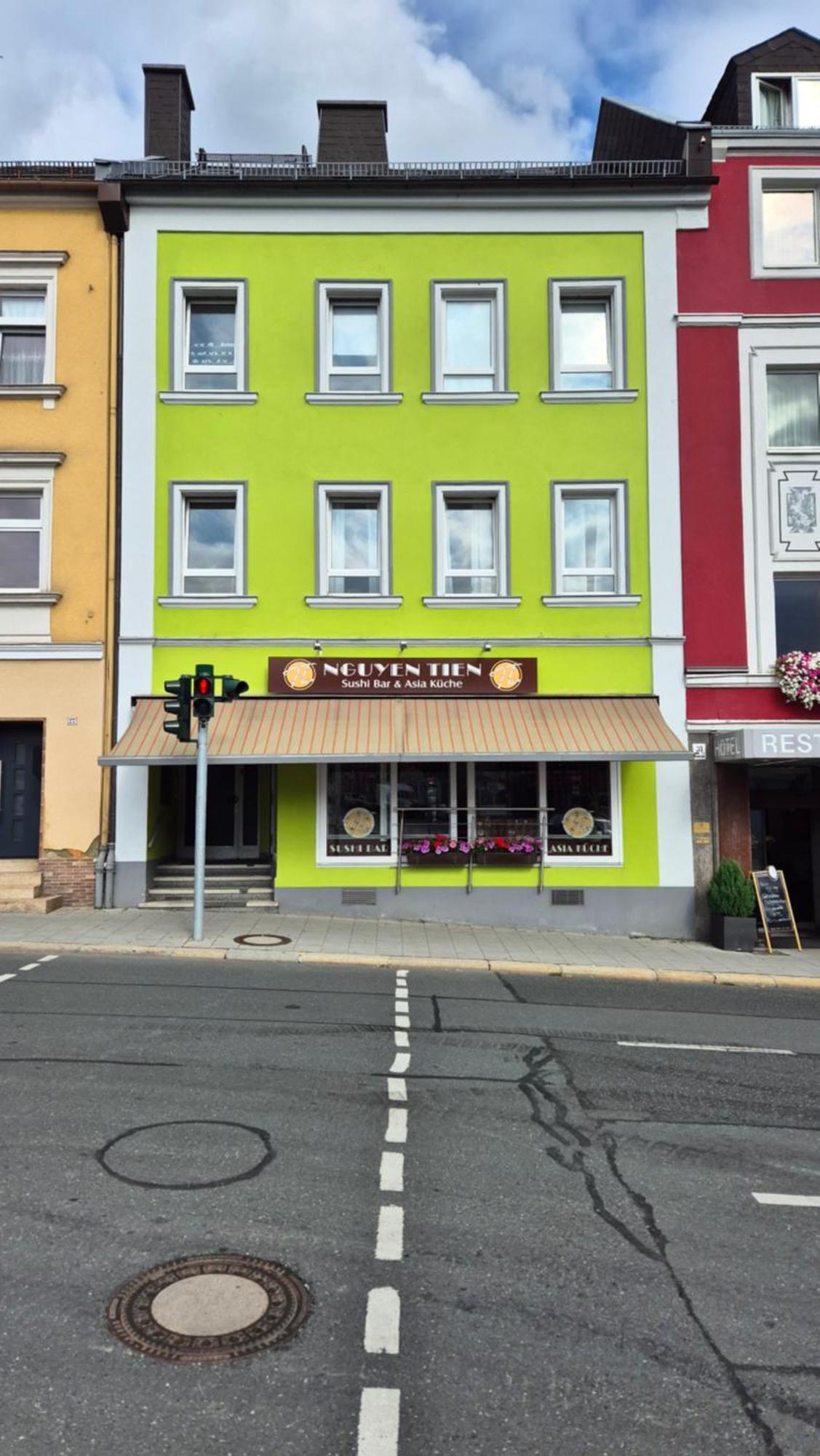 Schillerapartment Hof, Kueche, 24H Digital-Checkin, Parkplatz, Wlan250Mbit Hof  Esterno foto
