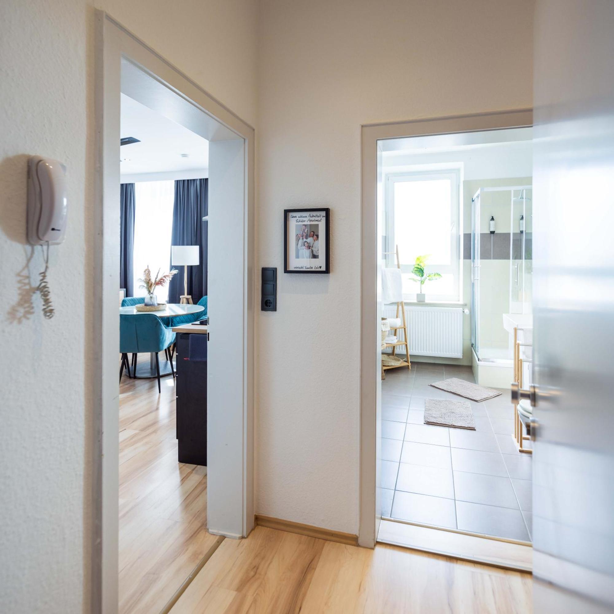Schillerapartment Hof, Kueche, 24H Digital-Checkin, Parkplatz, Wlan250Mbit Hof  Esterno foto